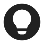 Lightbulb Circle SVG Icon